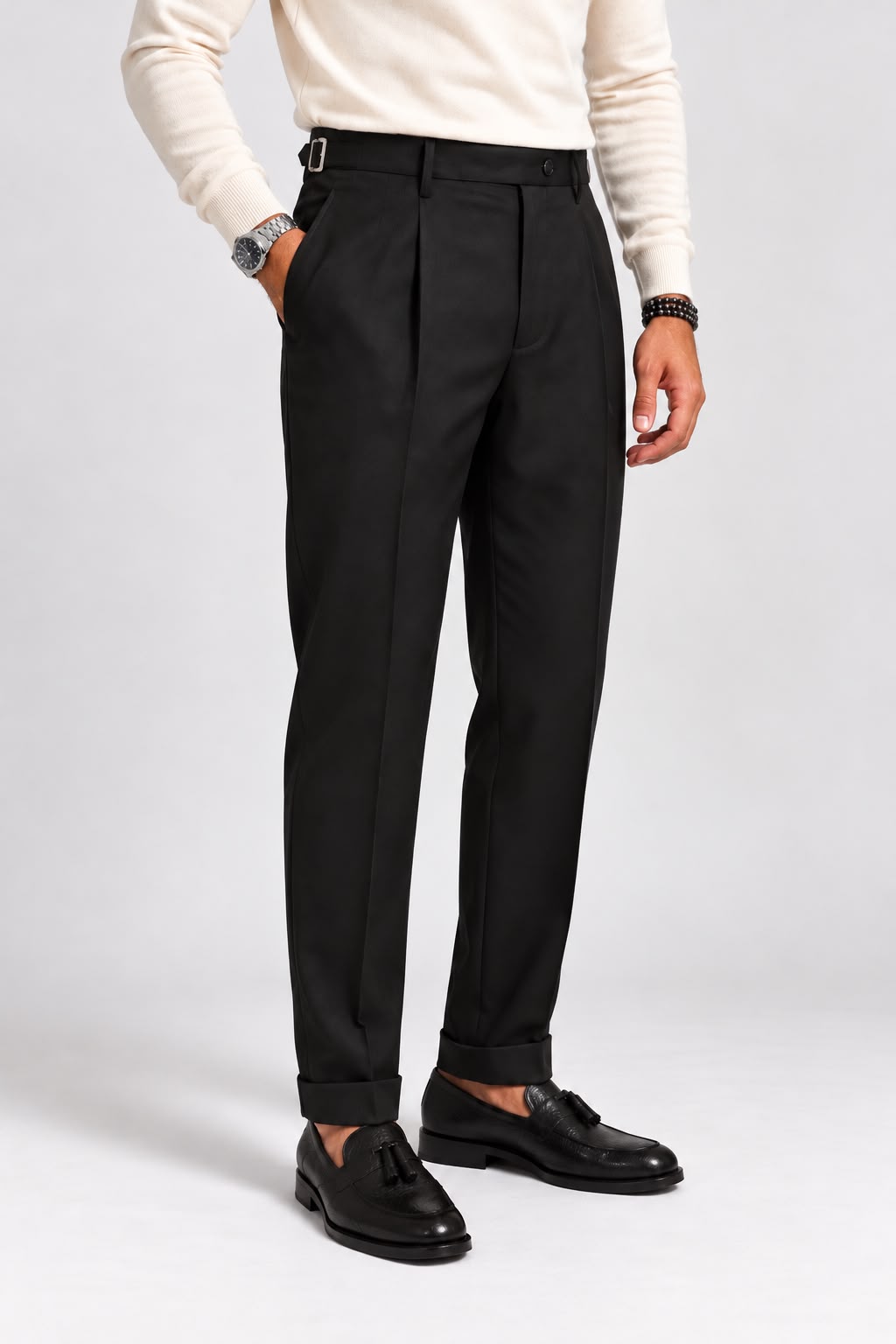 Pantalone 8025 fibia laterale con pinces