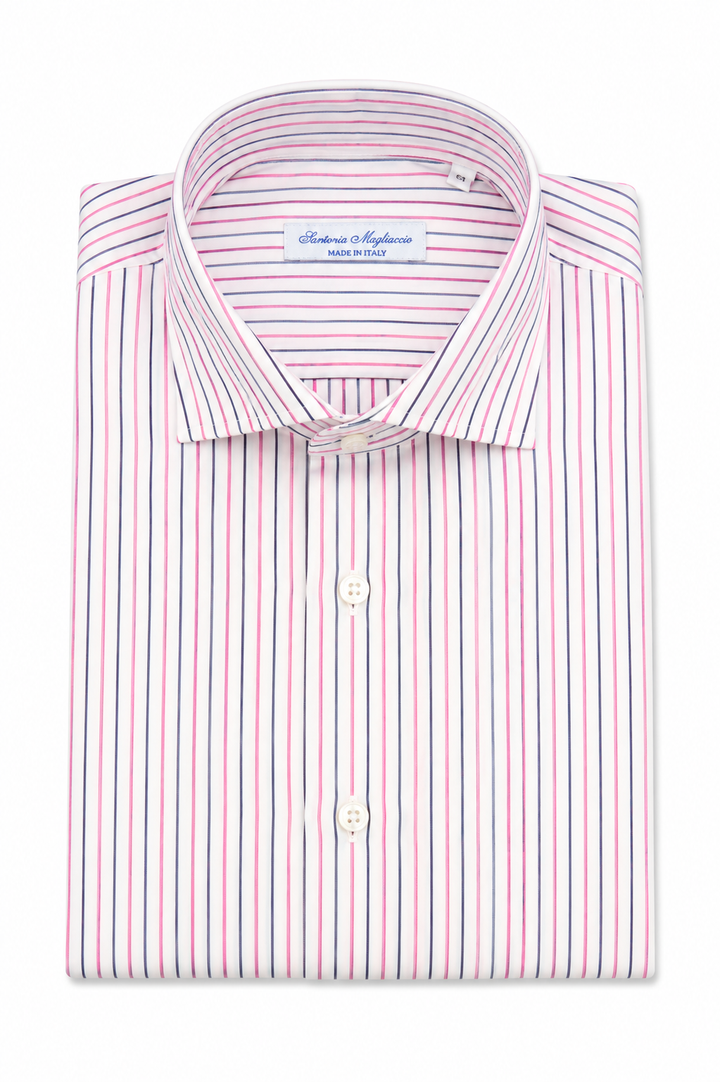 Camicia in cotone Sartoria Migliaccio multi riga