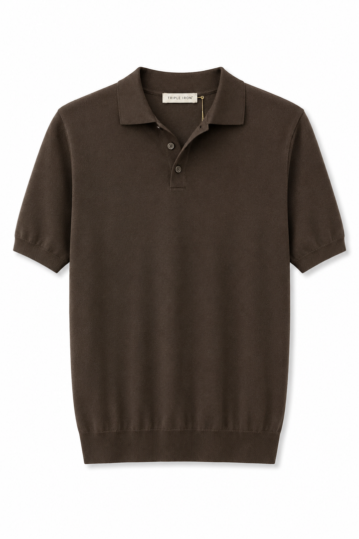 Polo in filo 3 bottoni