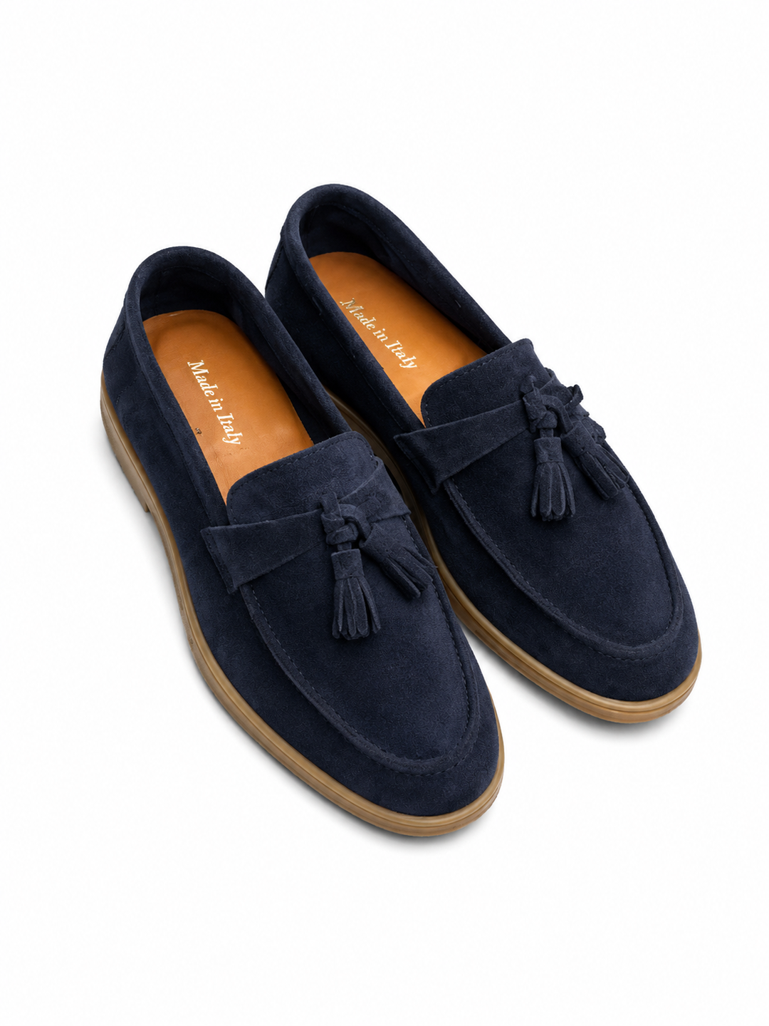 Mocassino Tassel in Camoscio Blu