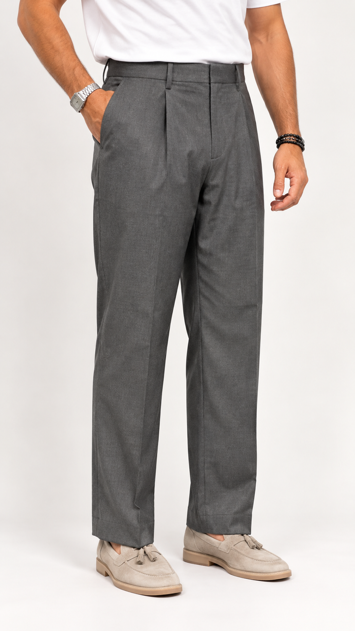 Pantalone 8015 fondo ampio con pinces