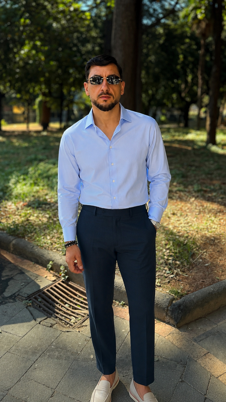 Camicia in cotone Sartoria Migliaccio tinta unita