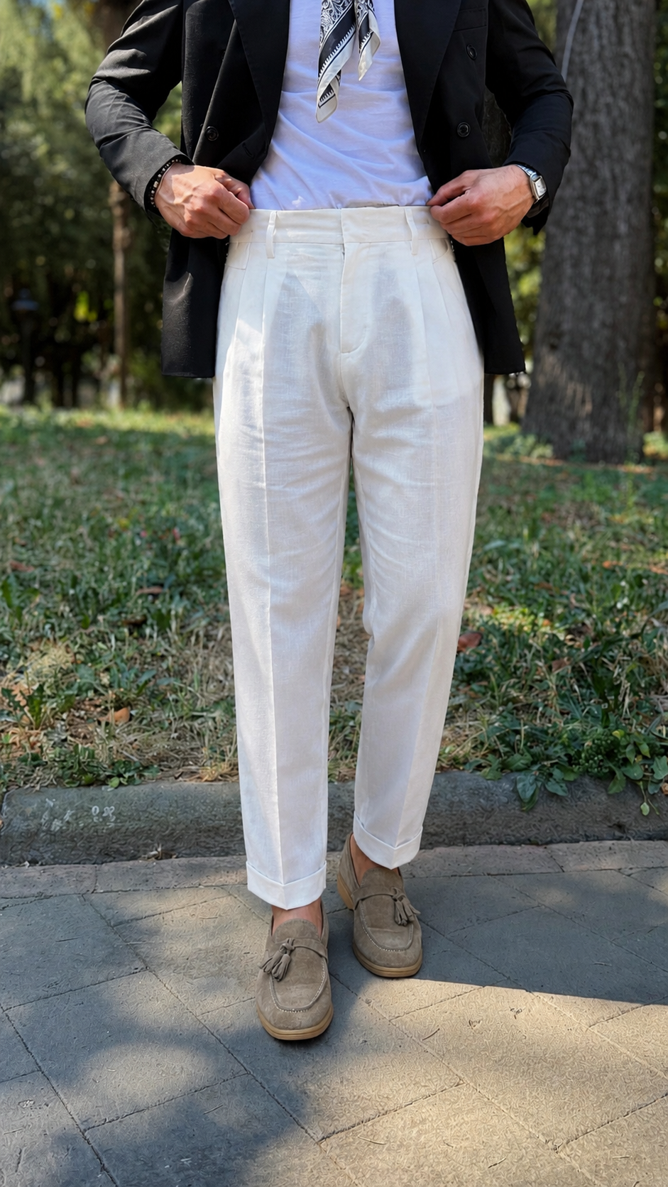 Pantalone Sartoria Migliaccio 100% Lino