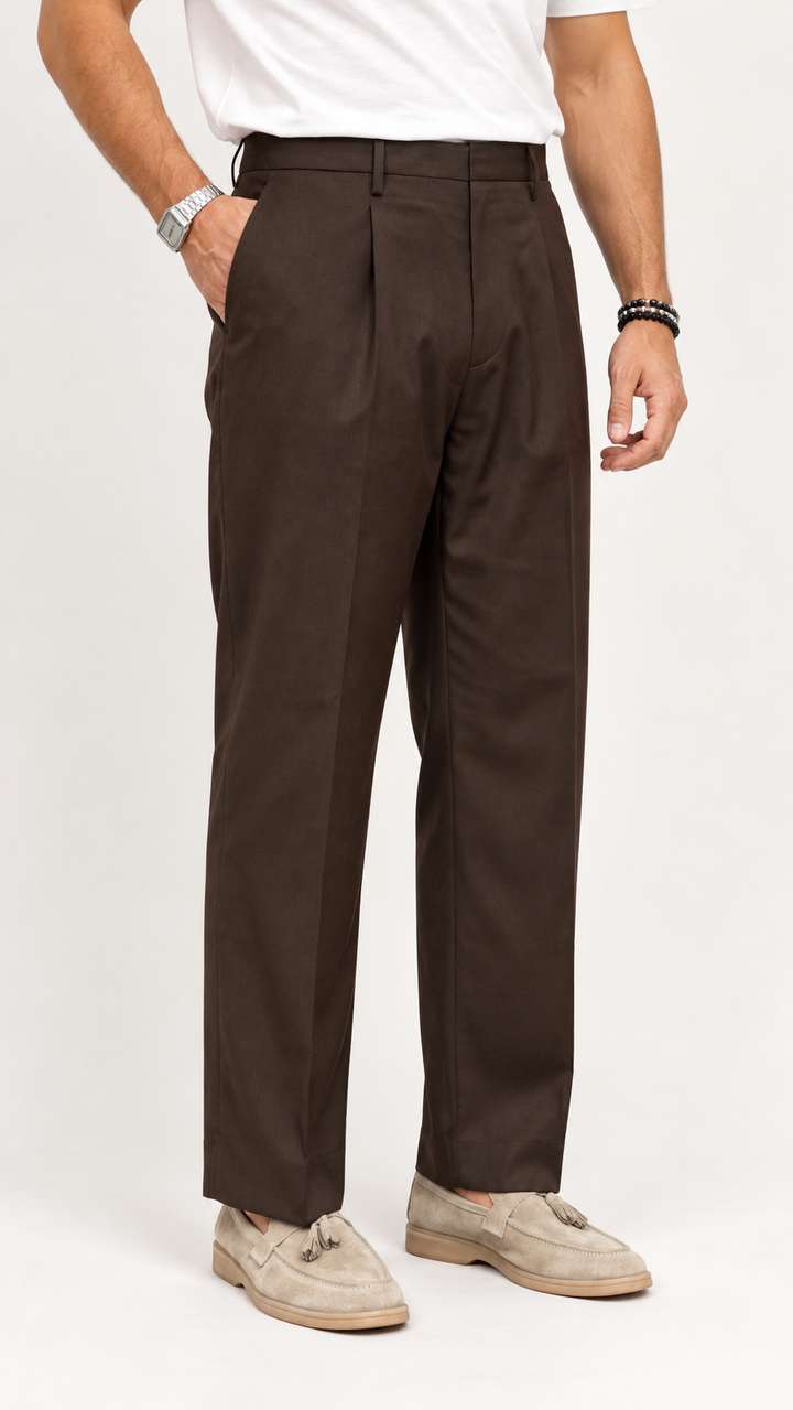 Pantalone 8015 fondo ampio con pinces