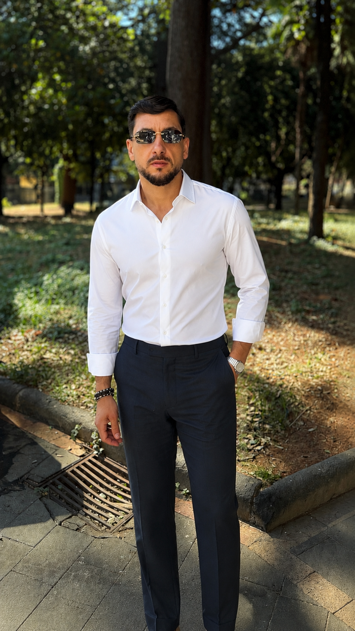 Camicia in cotone Sartoria Migliaccio tinta unita