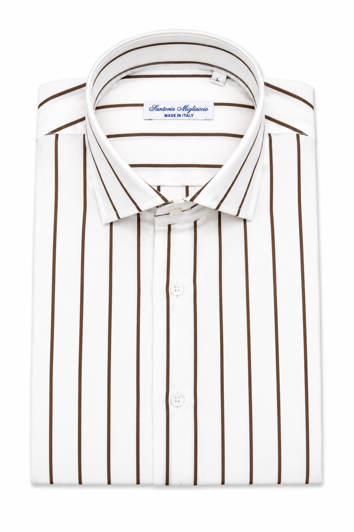 Camicia in cotone Sartoria Migliaccio riga stretta