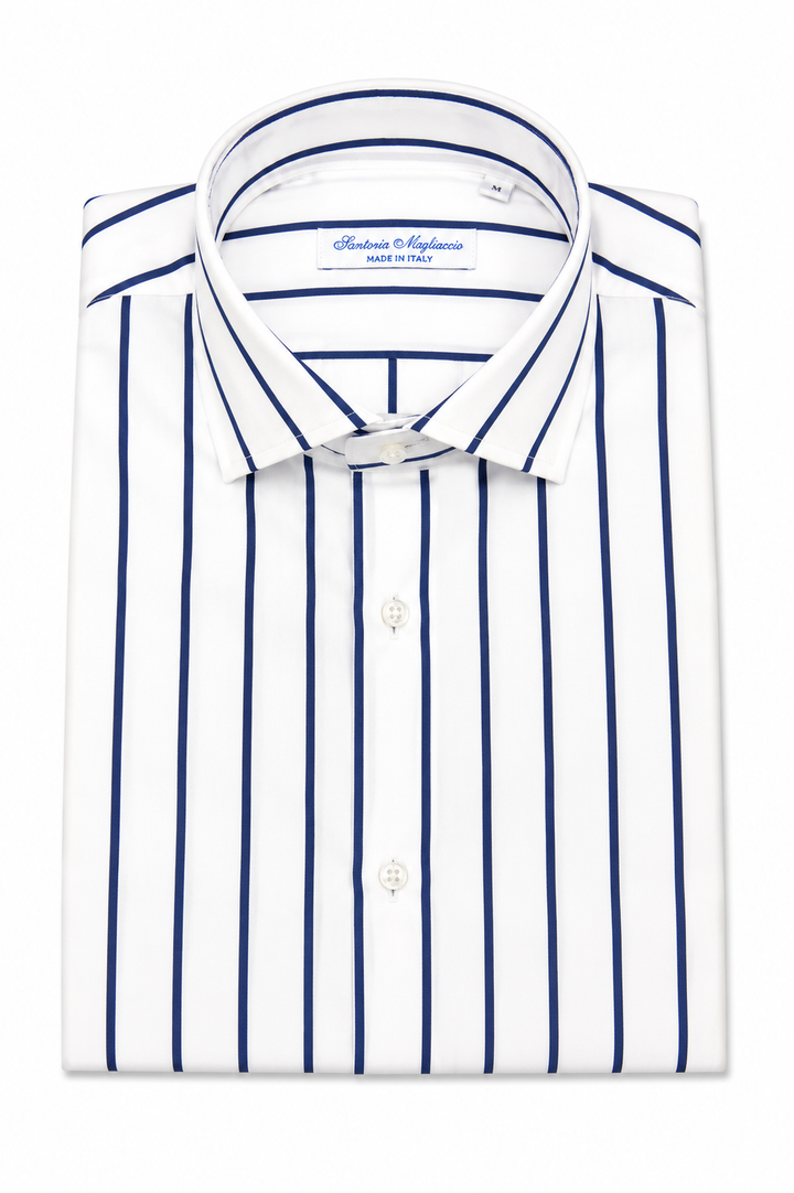 Camicia in cotone Sartoria Migliaccio riga stretta