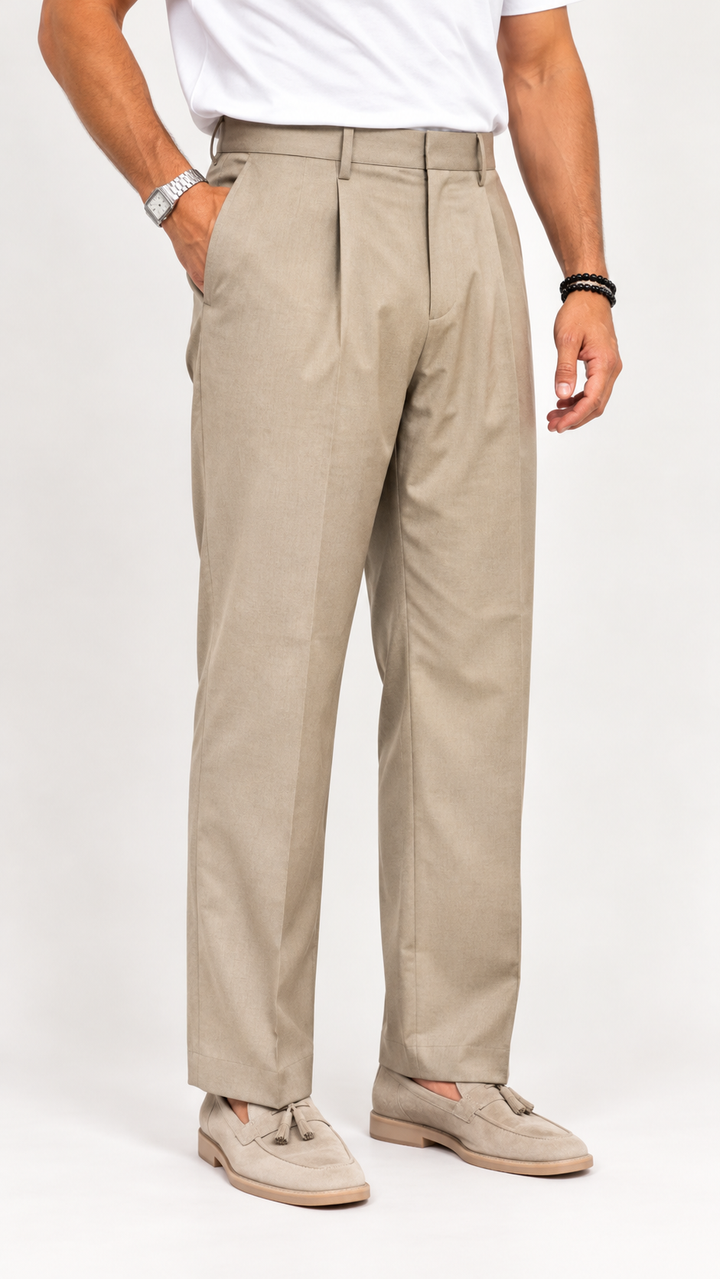 Pantalone 8015 fondo ampio con pinces