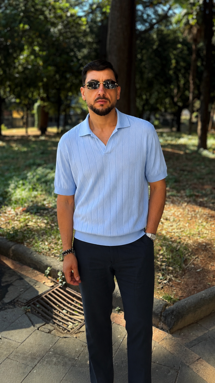 Polo in filo a coste