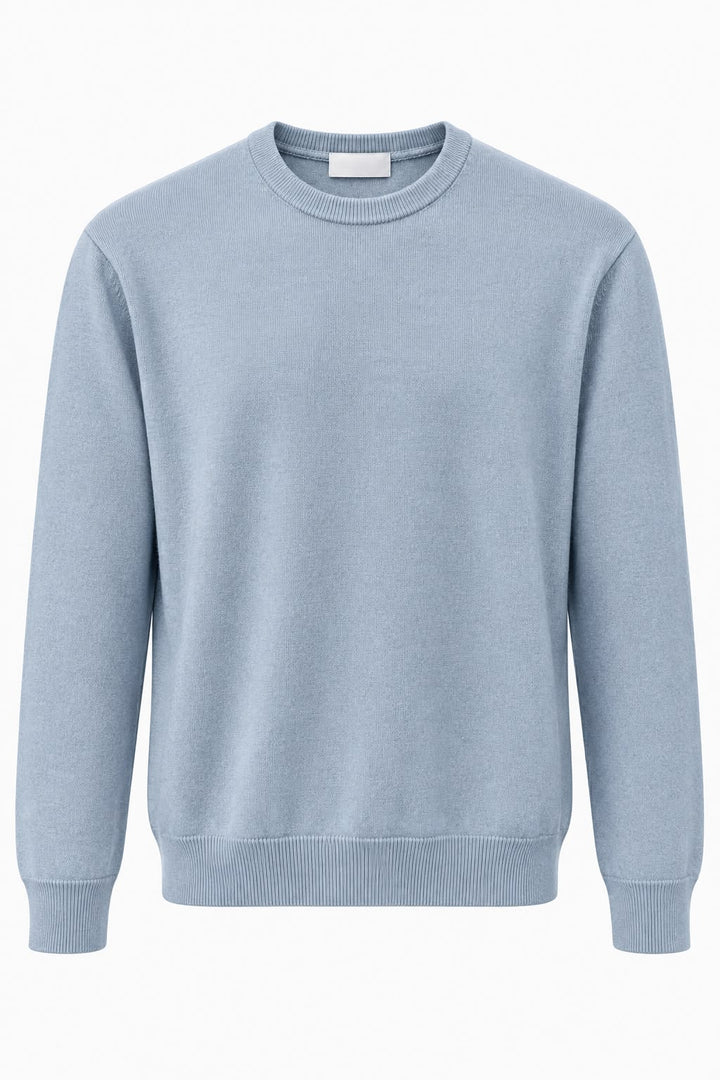 Pullover girocollo misto cashmere