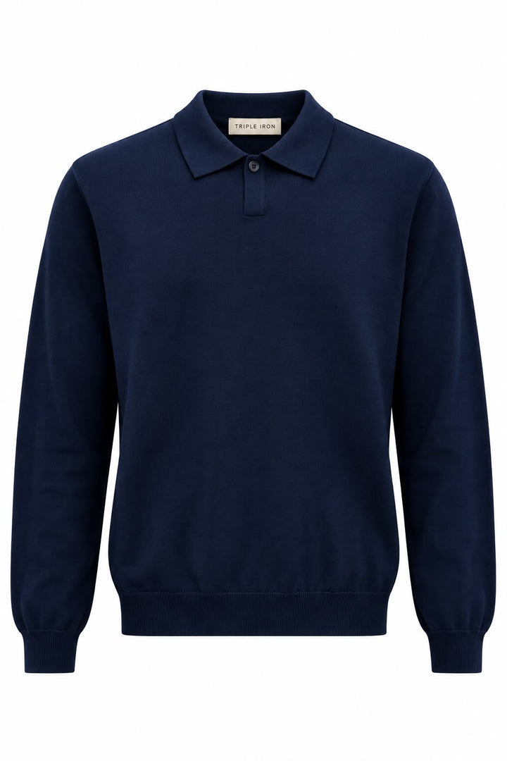 Polo in Maglia Premium e Manica Lunga
