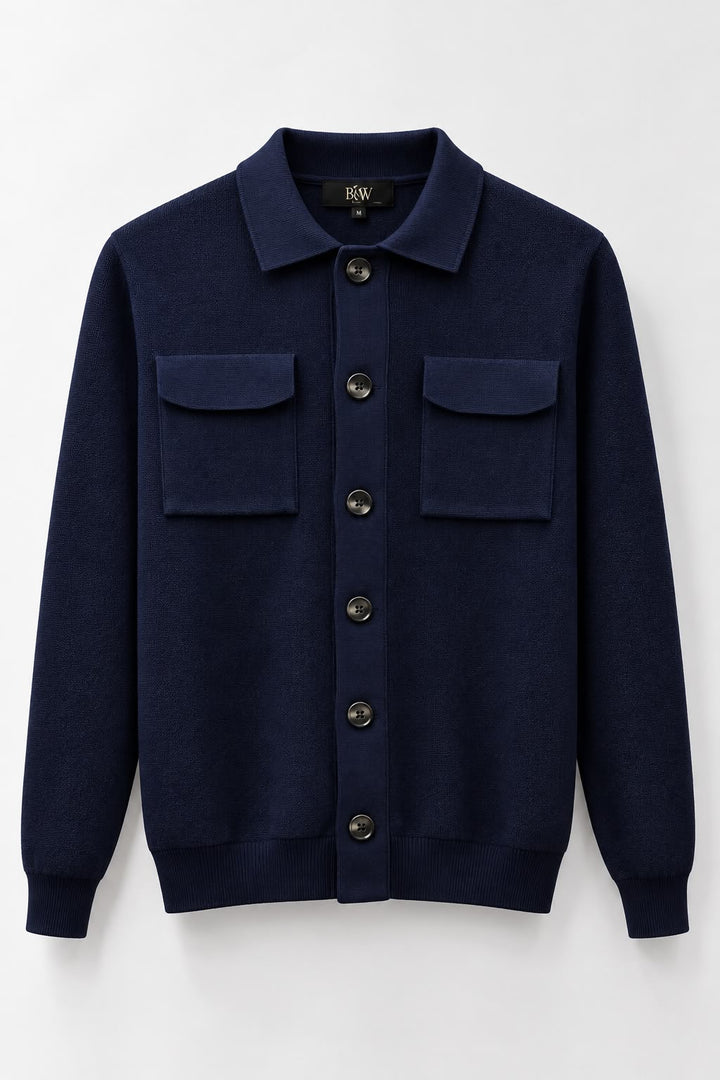 Cardigan strutturato con colletto