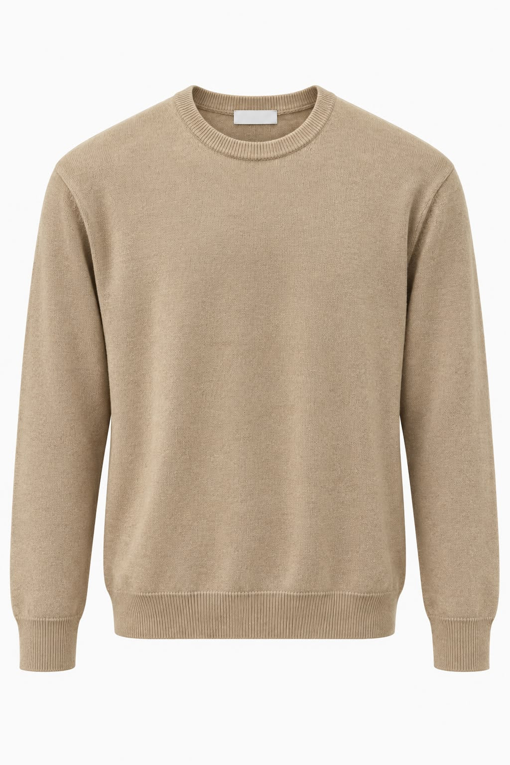 Pullover girocollo misto cashmere