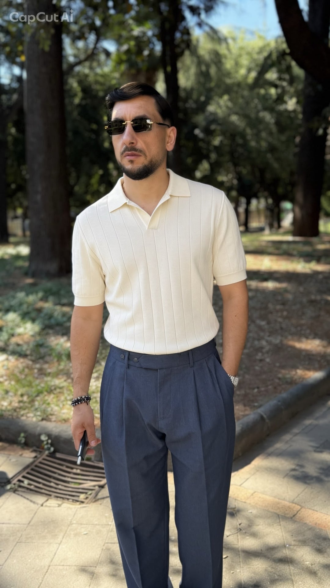Polo in filo a coste
