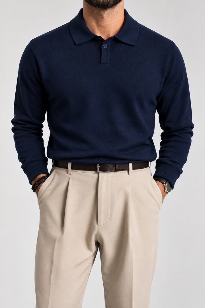 Polo in Maglia Premium e Manica Lunga