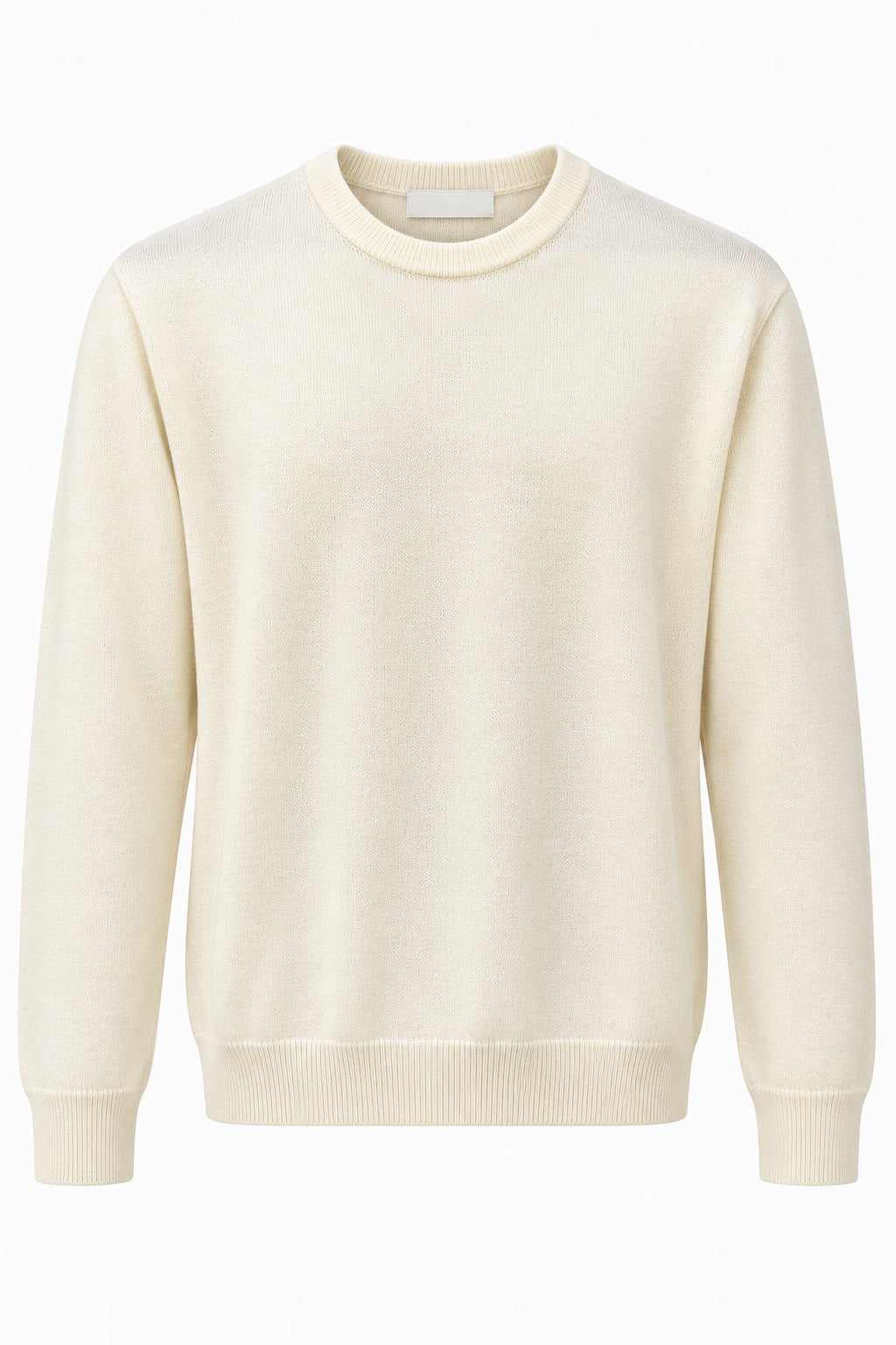 Pullover girocollo misto cashmere