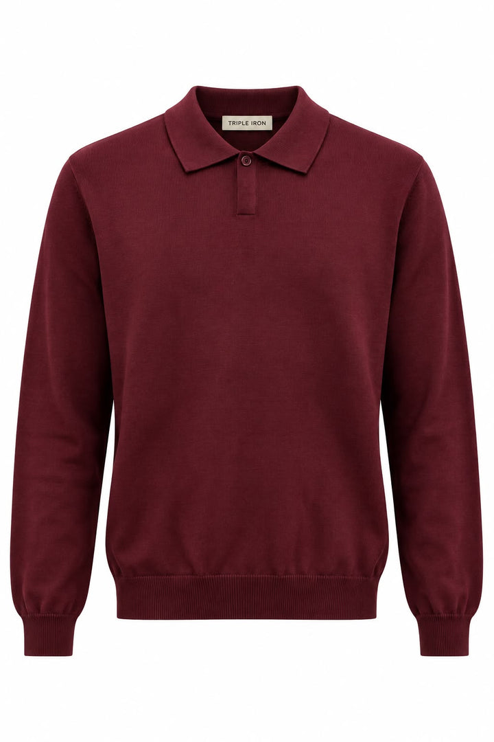 Polo in Maglia Premium e Manica Lunga